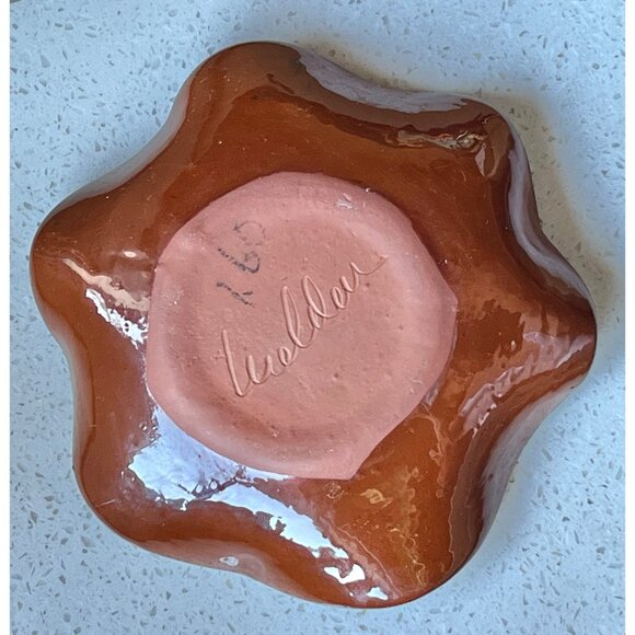 Signed Weldon Ceramic Trinket Dish With Hand-Painted Bird & Scribed Marriage Quo - Picture 8 of 10